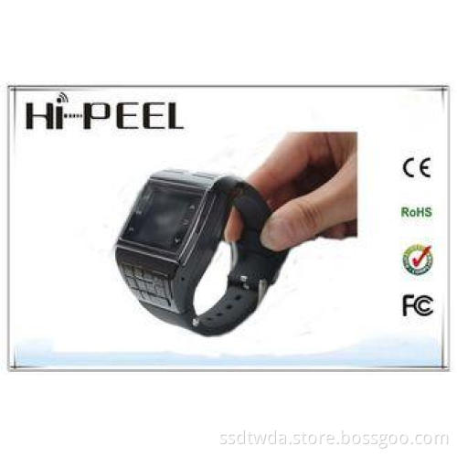 Black SIM Card GSM Wrist Watch Phone , Kids Cell Phone Watc
